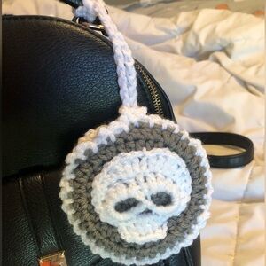 Skull Crochet Bag Charm Keychain Pouch ✨Handmade✨